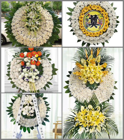 山东青岛平度市南村镇白河庙村花圈速递